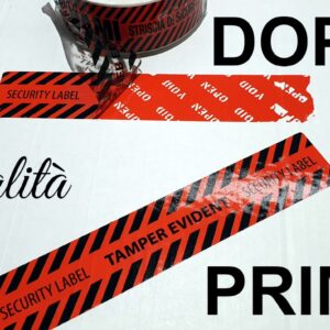 Etichette Antieffrazione Security Label, 100 pz misura 190x36 mm