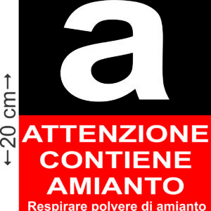 Etichette Adesivi pericolo amianto, 5 pz, 150mmX200mm